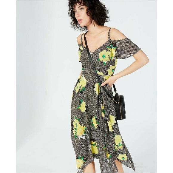 plus size INC Gingham Floral Georgette Sun Dress - Picture 5 of 12